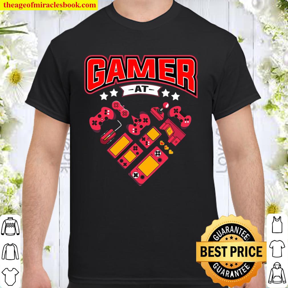 Video Gamer At Heart Gift Mens Boys Valentines Day new Shirt, Hoodie, Long Sleeved, SweatShirt Video Gamer At Heart Gift Mens Boys Valentines Day new Shirt, Hoodie, Long Sleeved, SweatShirt