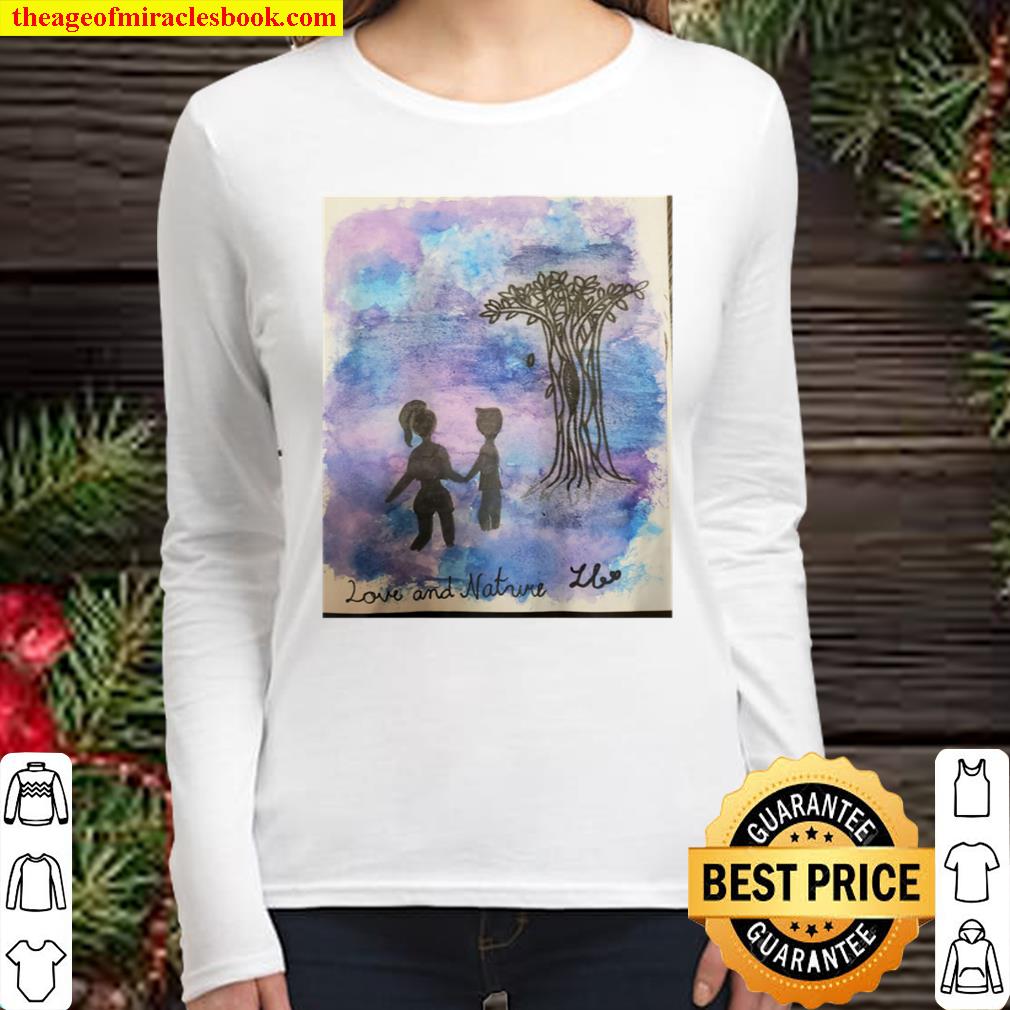 Womens Love _ Nature Raglan Baseball Tee Women Long Sleeved