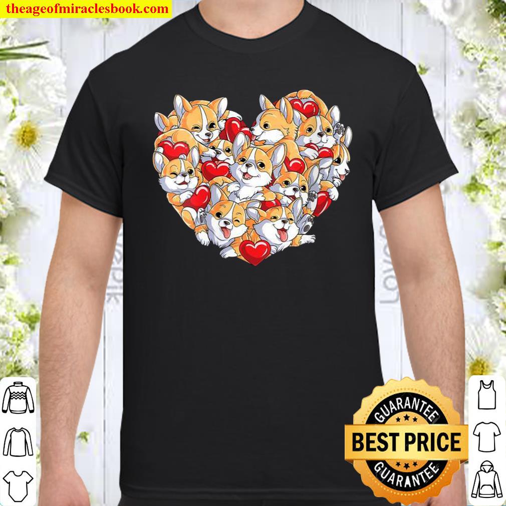 Womens Valentines Day Corgi Heart Dog Shirt, hoodie, tank top, sweater