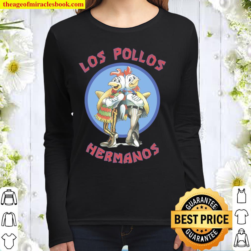 Breaking Bad Los Pollos Hermanos Back To Back Portrait Logo Women Long Sleeved