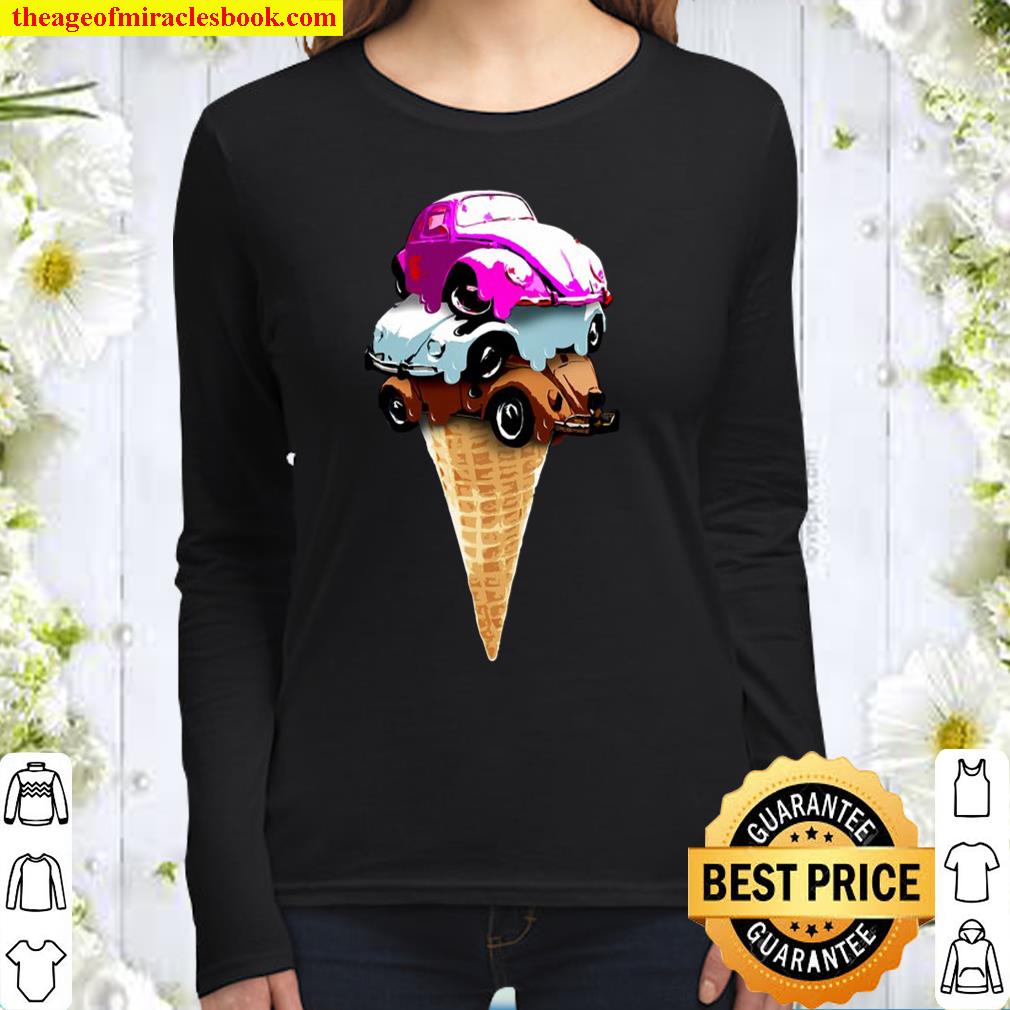 Bug Ice Cream Cone Women Long Sleeved