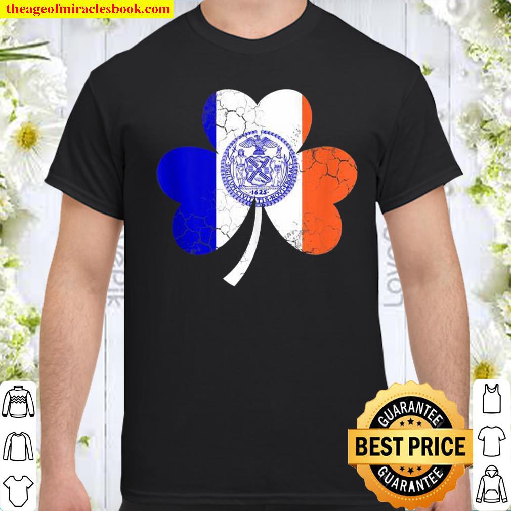New York City Flag Irish Shamrock St Patrick’s Day shirt, hoodie, tank top, sweater