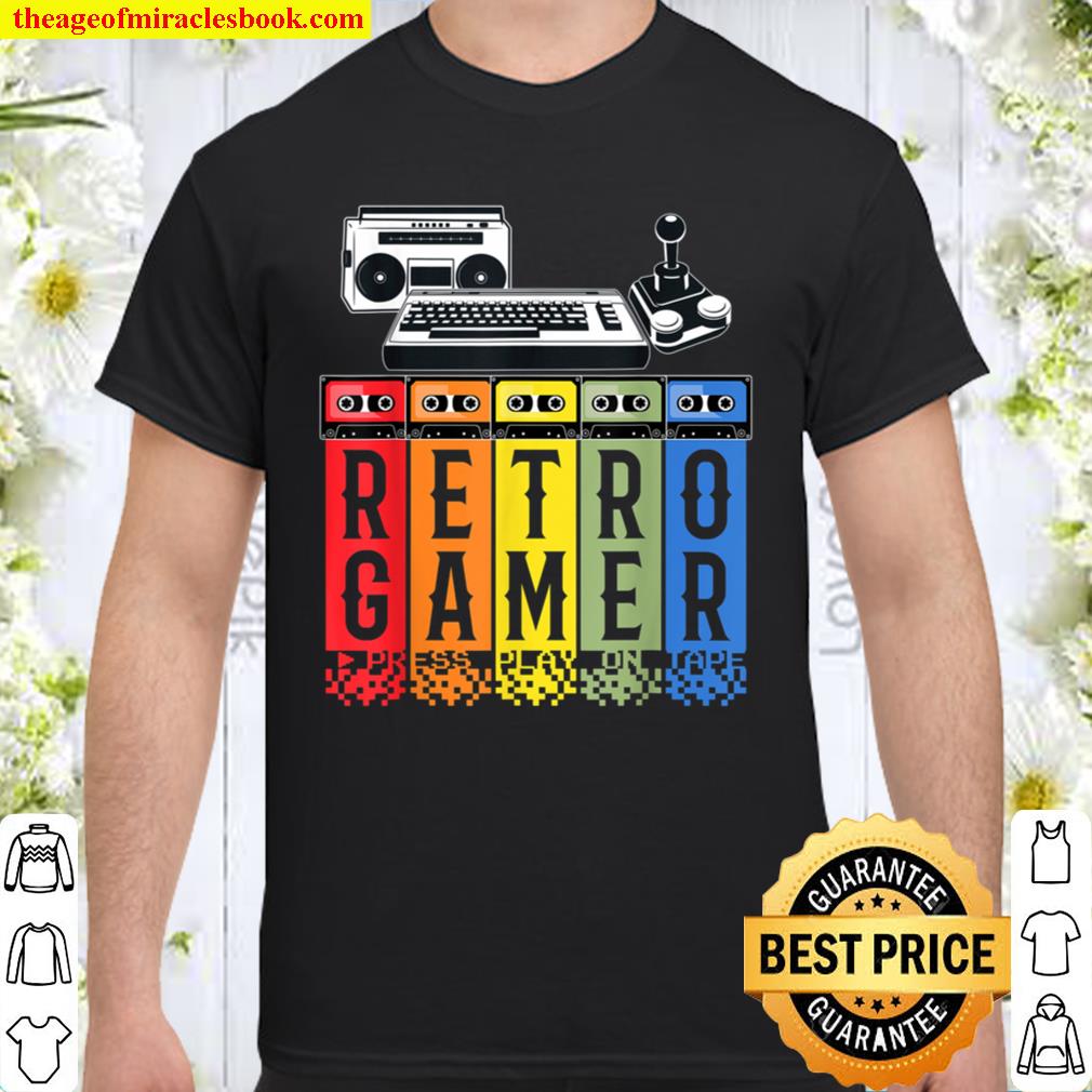 Retro Gamer Classic Press Play on Tape hot Shirt, Hoodie, Long Sleeved, SweatShirt
