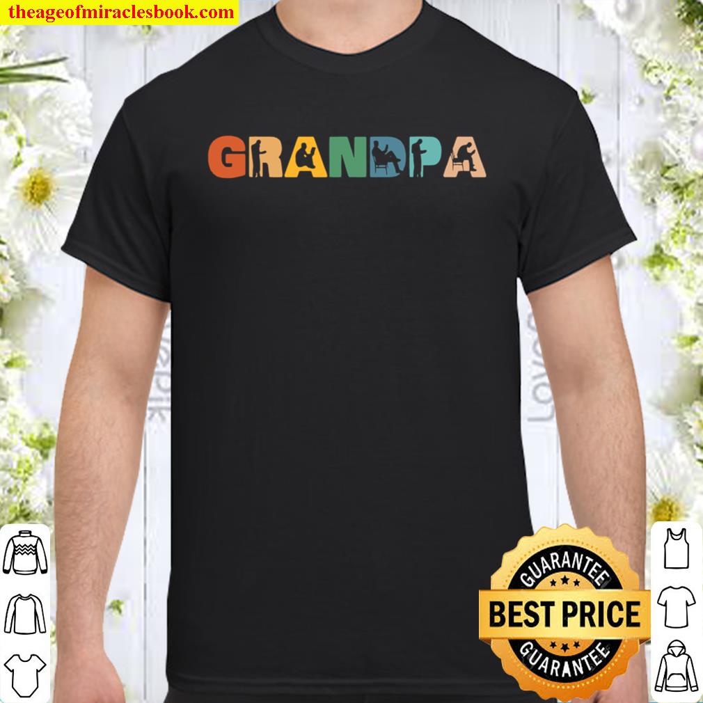 Retro Reading Grandpa, Retired 2021 Shirt, Hoodie, Long Sleeved, SweatShirt