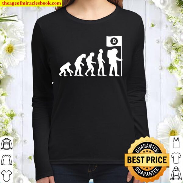 Bitcoin Crypto Evolution Revolution Women Long Sleeved