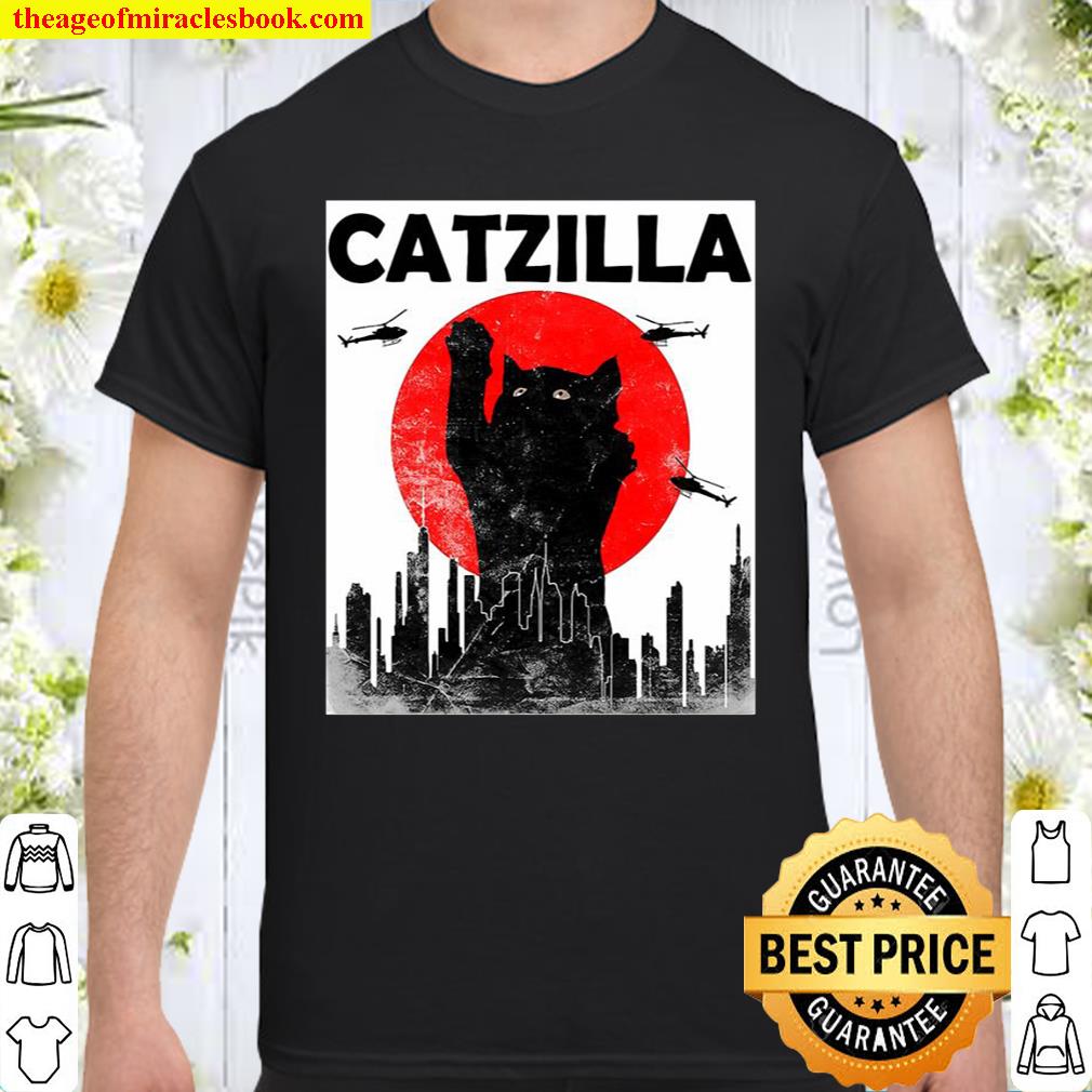 Catzilla Japanese Sunset Cool Popular Funny Shirt, hoodie, tank top, sweater