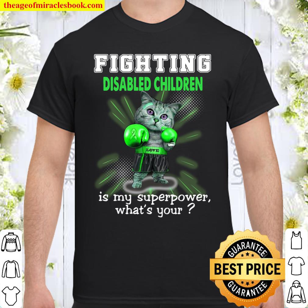 Fighting Cat Disabled Children Awareness hot Shirt, Hoodie, Long Sleeved, SweatShirt