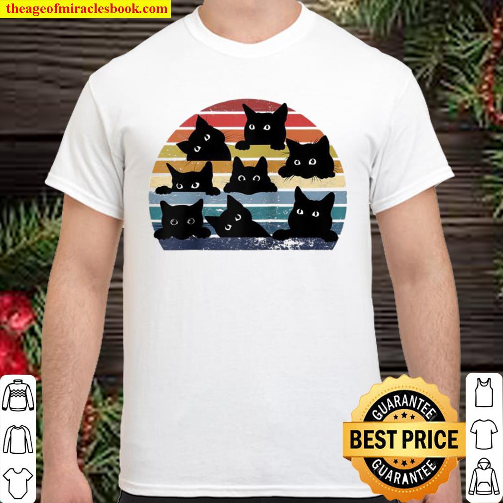 Many kittens in sunset retro style limited Shirt, Hoodie, Long Sleeved, SweatShirt