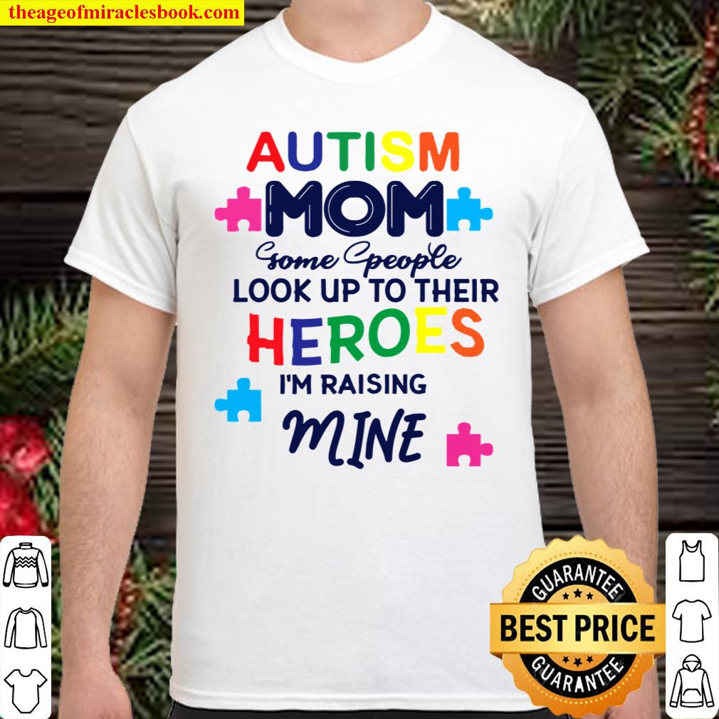 Mom Raising Superhero Puzzle Cool Autism Awareness Gift shirt, hoodie, tank top, sweater