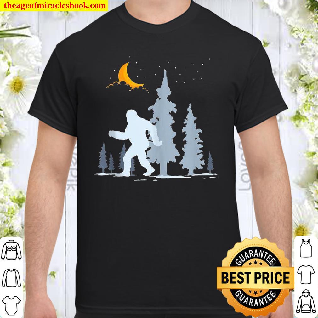 Moon Light Nature Sasquatch Cryptid Conspiracy Bigfoot Shirt