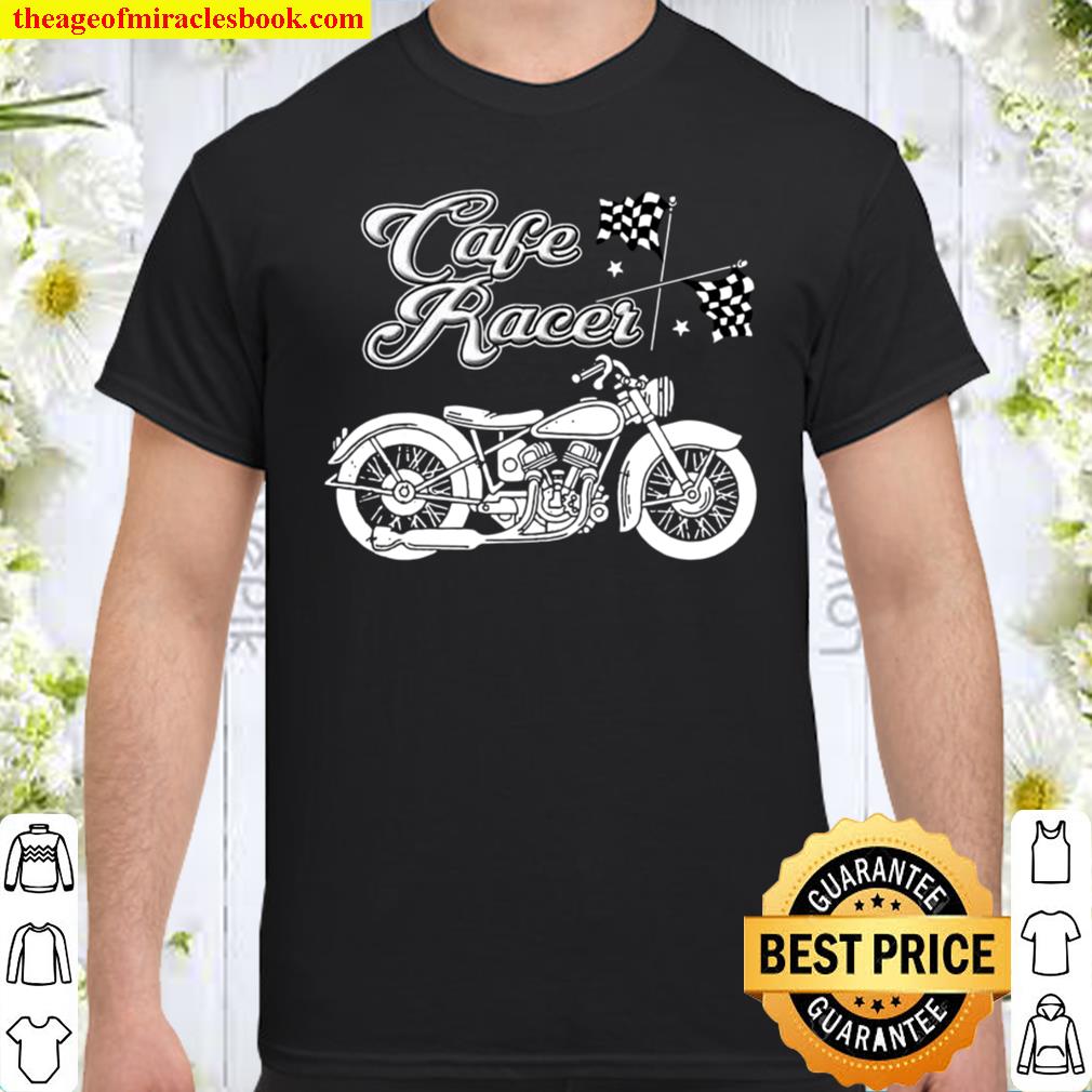 Motorcycle Rider Cafe Racer with Winning Flags Shirt