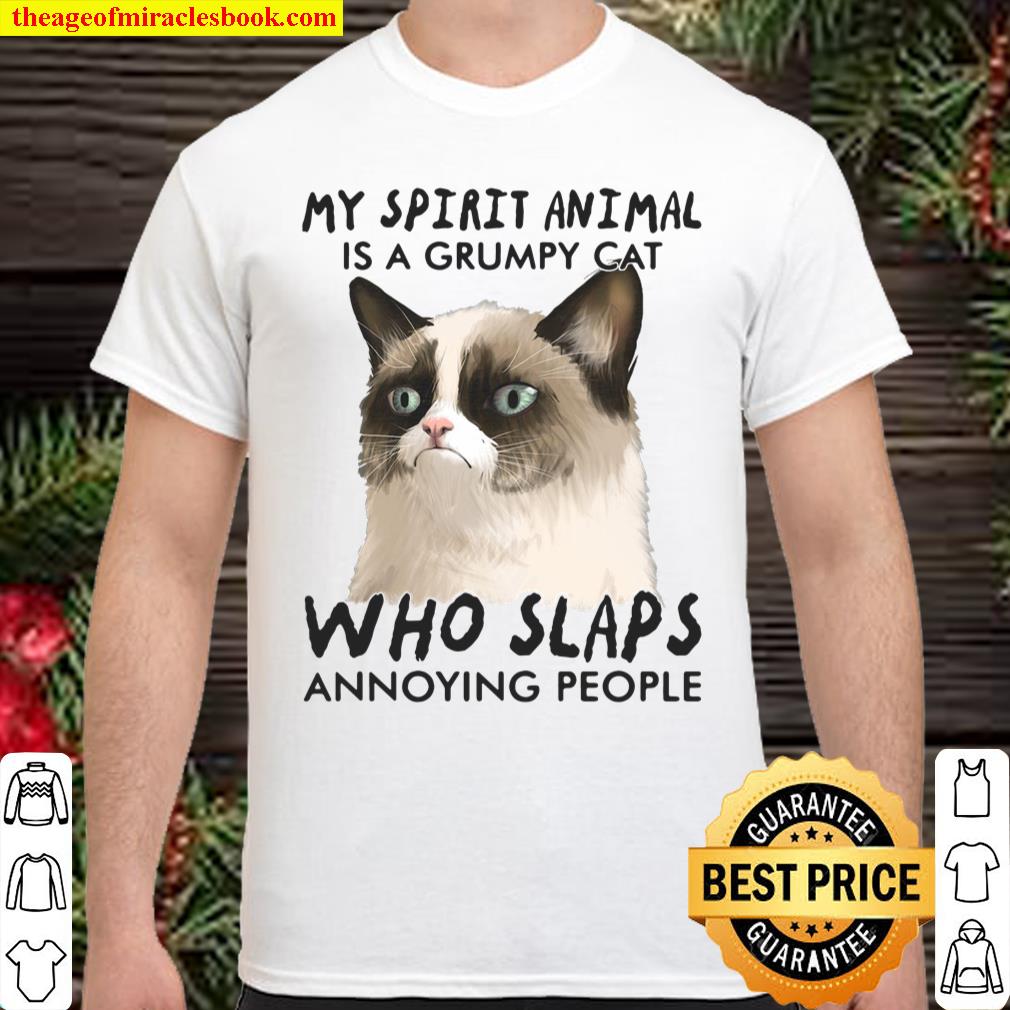 My Spirit Animal Is A Grumpy Cat Who Slaps Annoying People shirt, hoodie, tank top, sweater My Spirit Animal Is A Grumpy Cat Who Slaps Annoying People shirt, hoodie, tank top, sweater