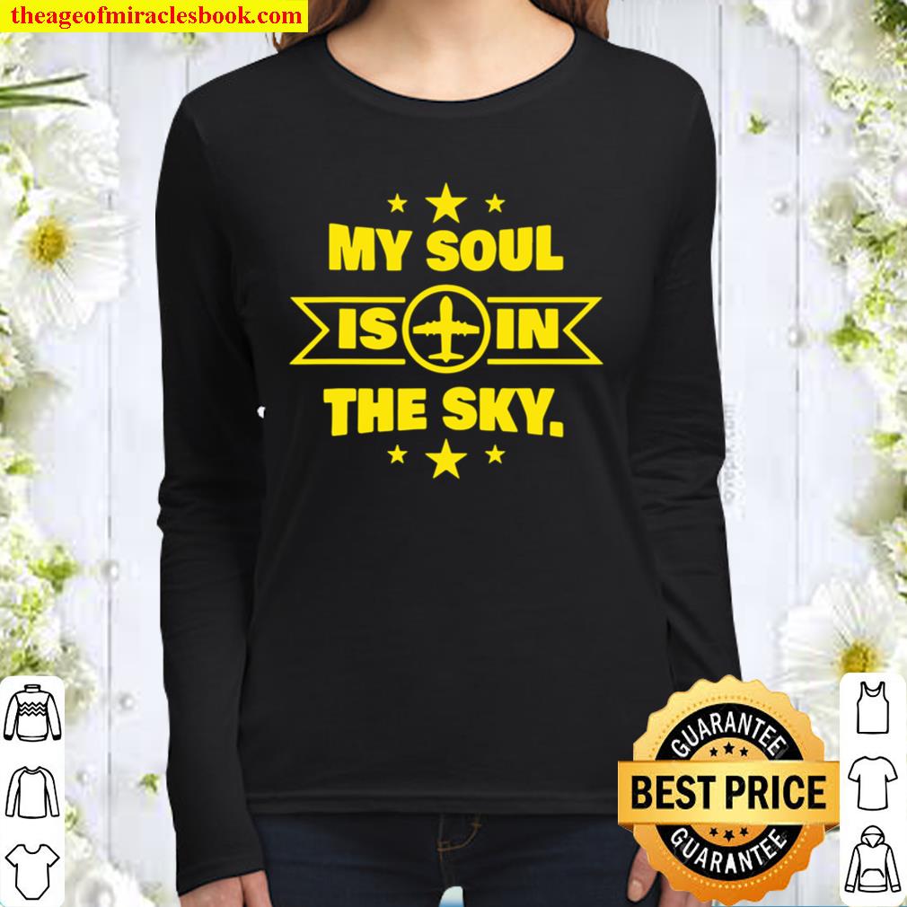 Novelty Pilot Co Pilot Soul In The Sky Women Long Sleeved