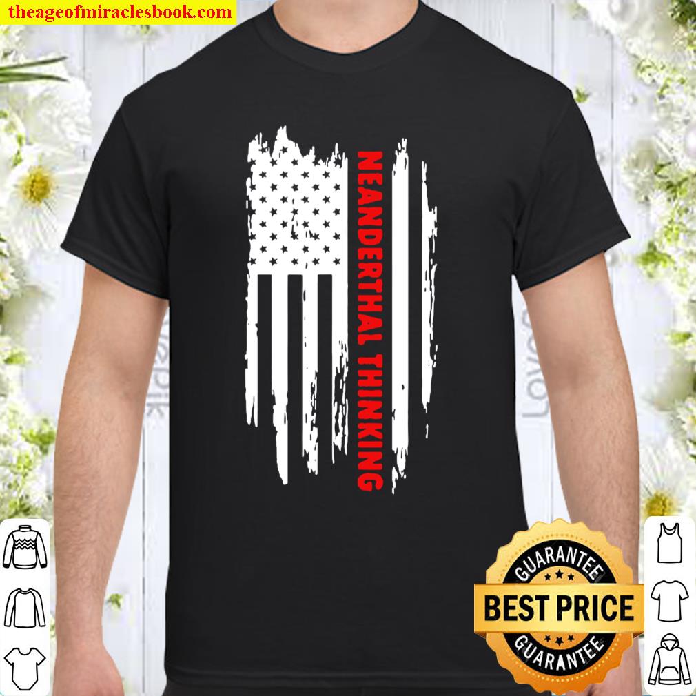 Proud American Neanderthal Thinking Us Flag Classic T-Shirt