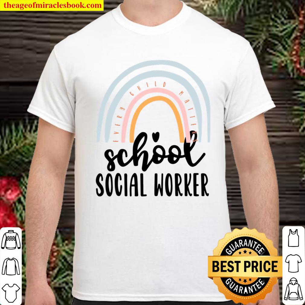School Social Worker Boho Rainbow Kindergarten Elementary limited Shirt, Hoodie, Long Sleeved, SweatShirt