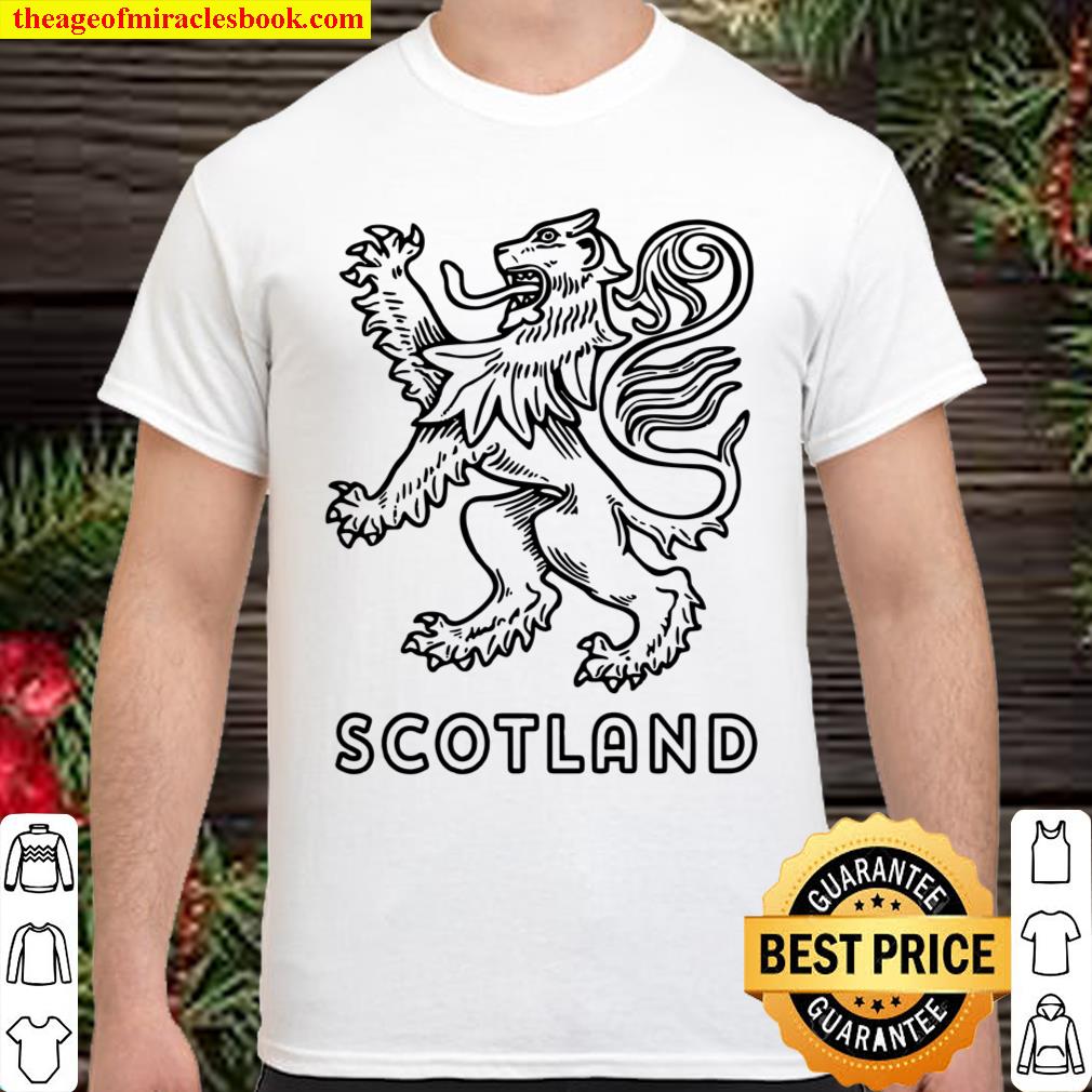 Scottish Rampant Lion Shirt Scotland Rugby Football Langarmshirt Shirt