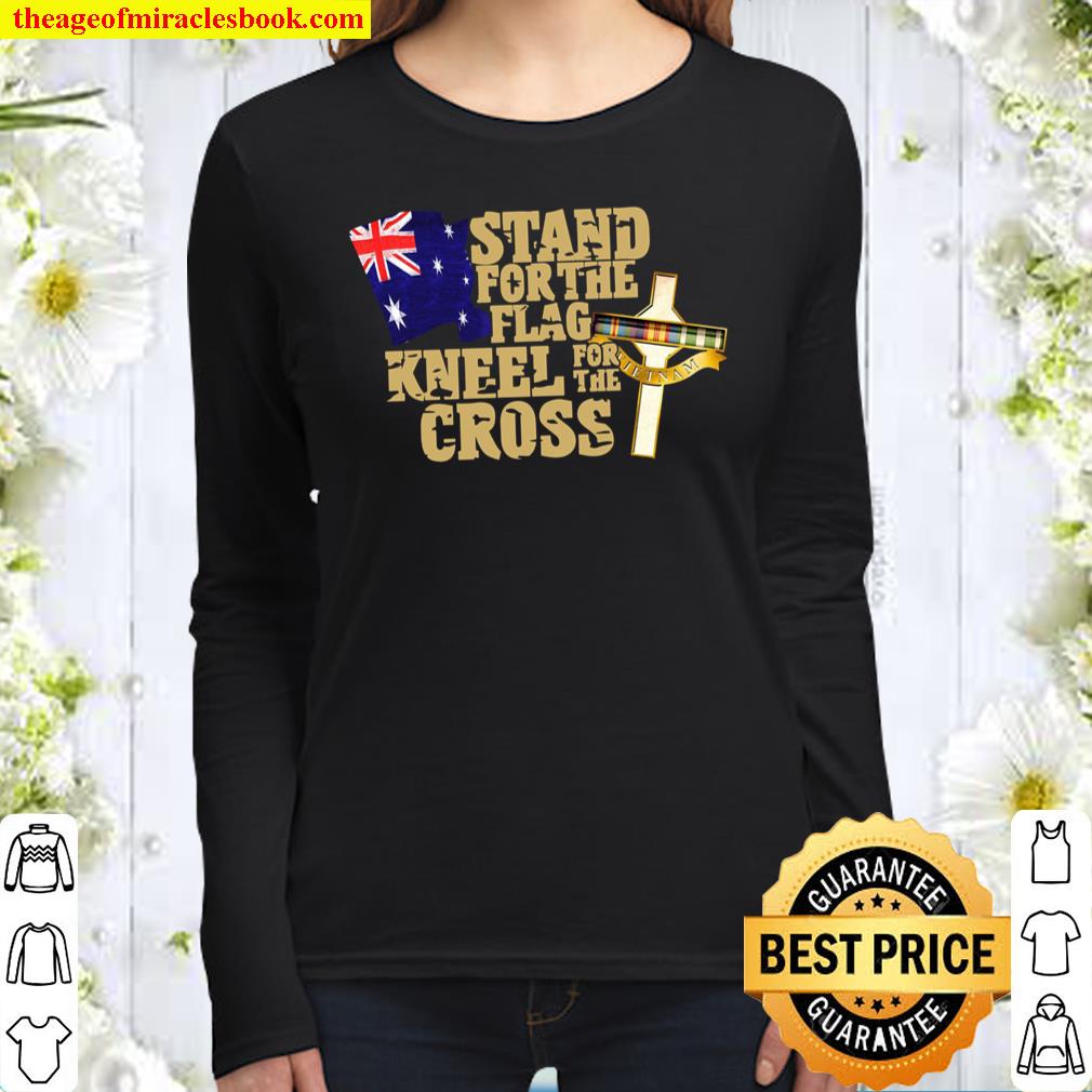 Stand For The Flag Kneel For The Cross Women Long Sleeved