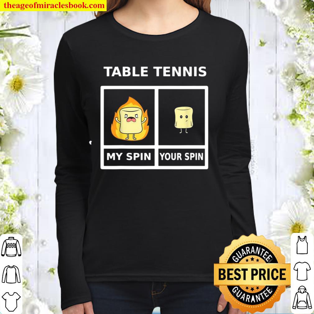 Table Tennis My Spin Marshmellow On Fire Women Long Sleeved