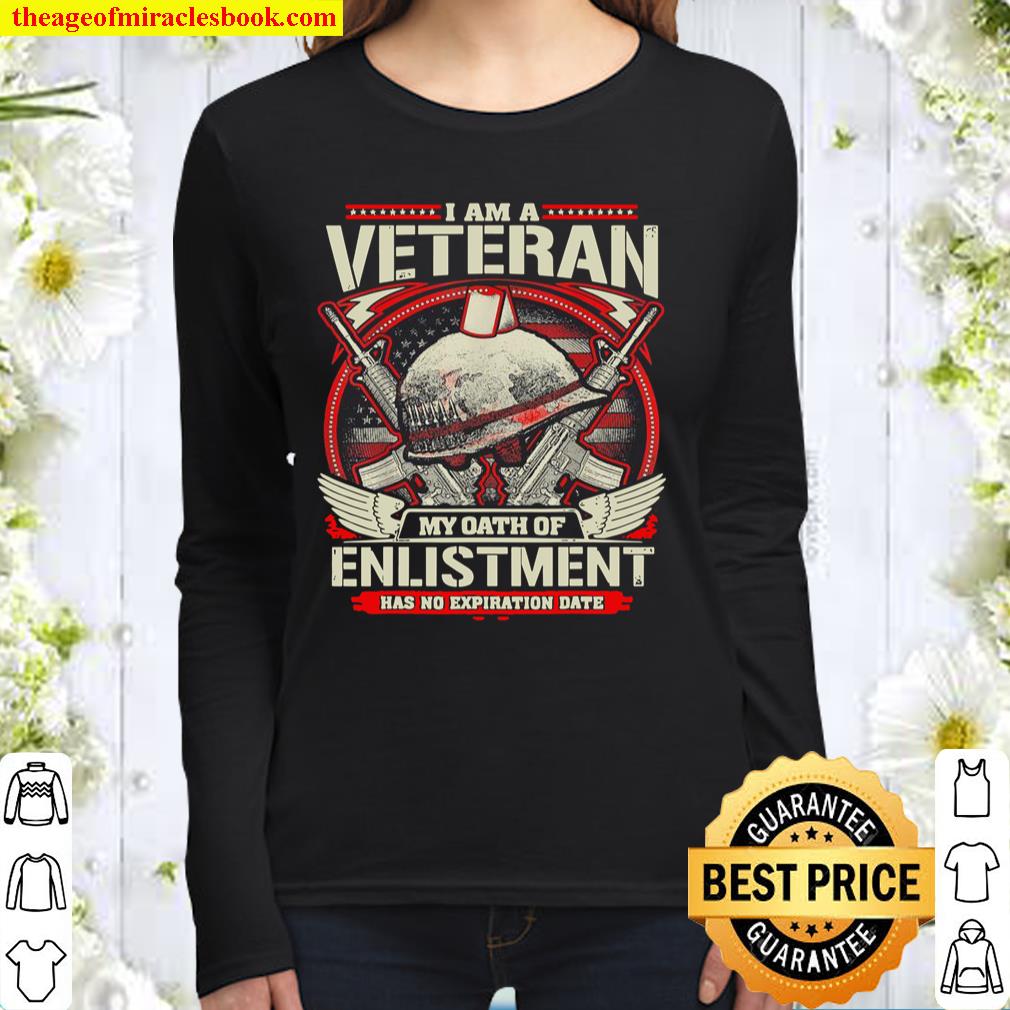 Veteran Oath Of Enlistment 2nd Amendment Freedom Women Long Sleeved