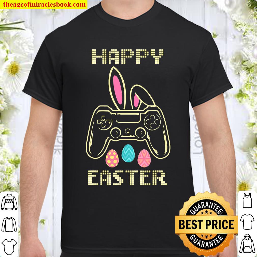 Video Game Easter Bunny Gaming Controller Gamer Boys Shirt