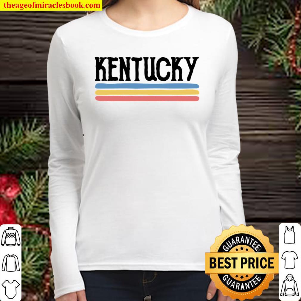 Vintage Kentucky Ky Born Raised Native Home State Women Long Sleeved