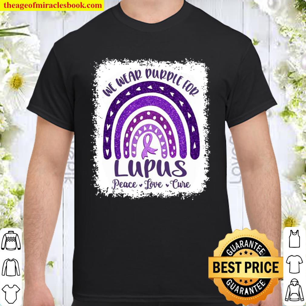 We Wear Purple For Lupus Awareness With Peace Love Cure limited Shirt, Hoodie, Long Sleeved, SweatShirt We Wear Purple For Lupus Awareness With Peace Love Cure limited Shirt, Hoodie, Long Sleeved, SweatShirt