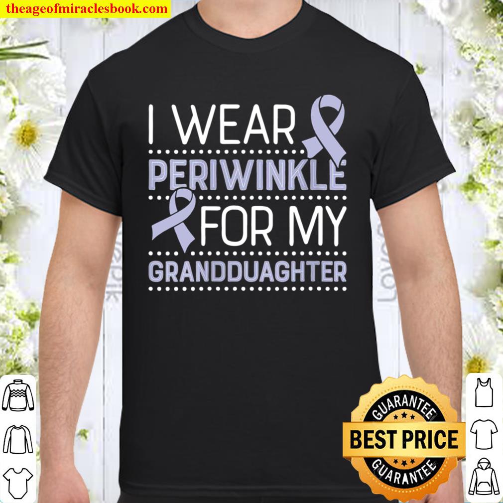 Womens Periwinkle for Granddaughter Stomach Cancer Awareness Ribbon new Shirt, Hoodie, Long Sleeved, SweatShirt
