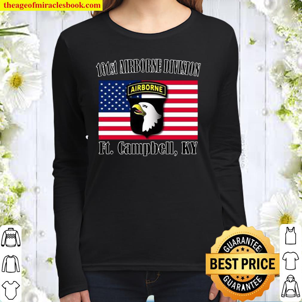 101st Airborne Division Back Design Women Long Sleeved