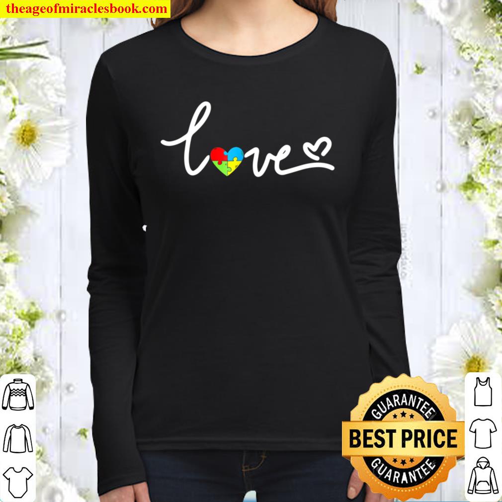 Autism Awareness April Plus Size Women Long Sleeved
