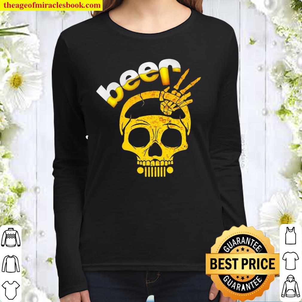 Beer Skull Women Long Sleeved