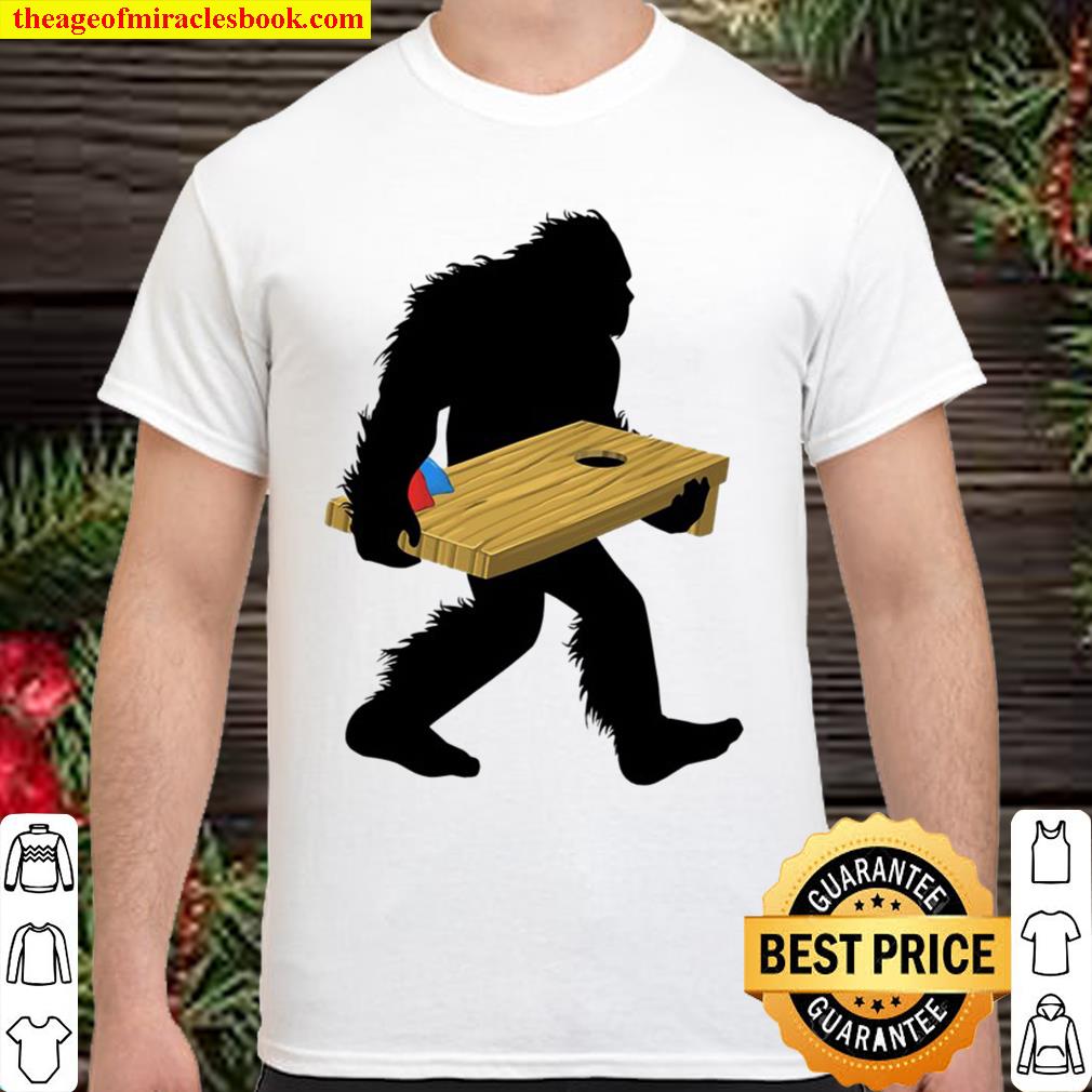 Bigfoot Cornhole Cryptid Sasquatch Apparel 2021 Shirt, Hoodie, Long Sleeved, SweatShirt