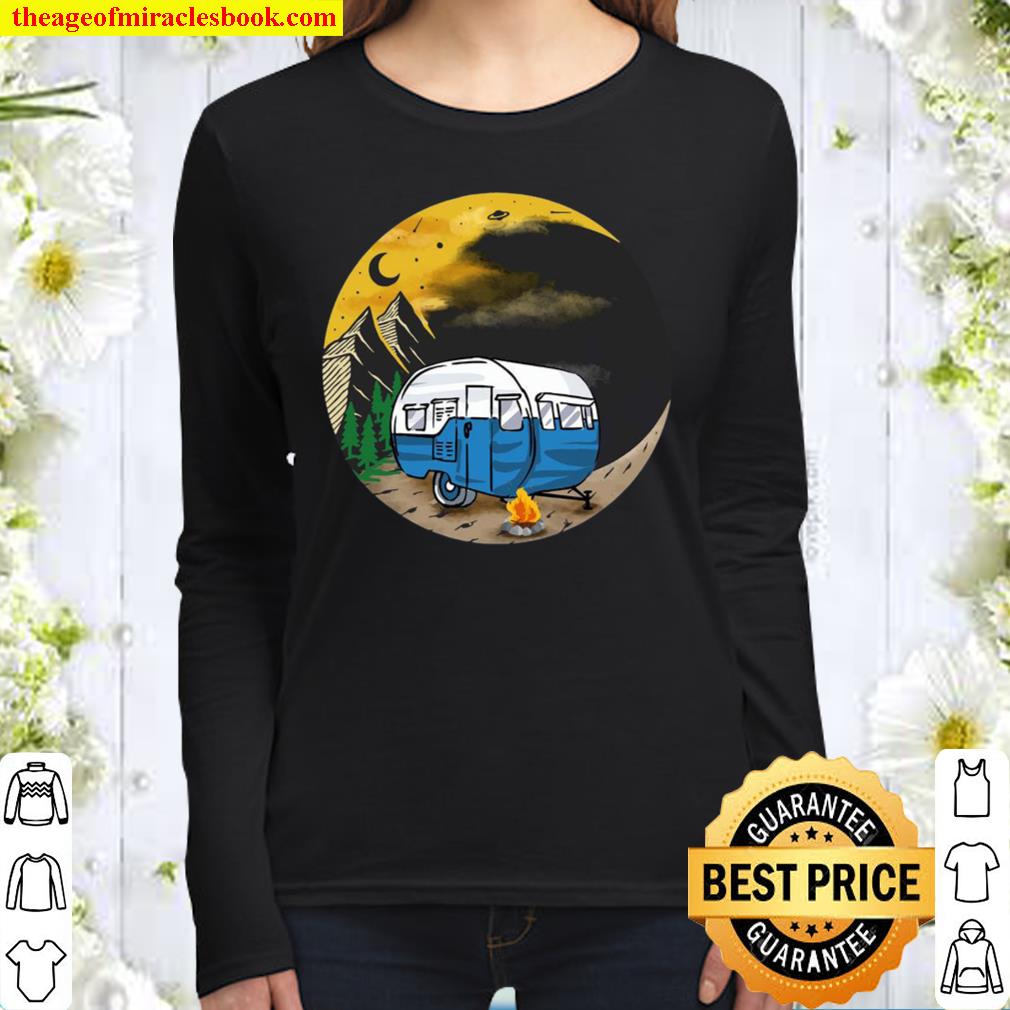 Camping To Moon Women Long Sleeved