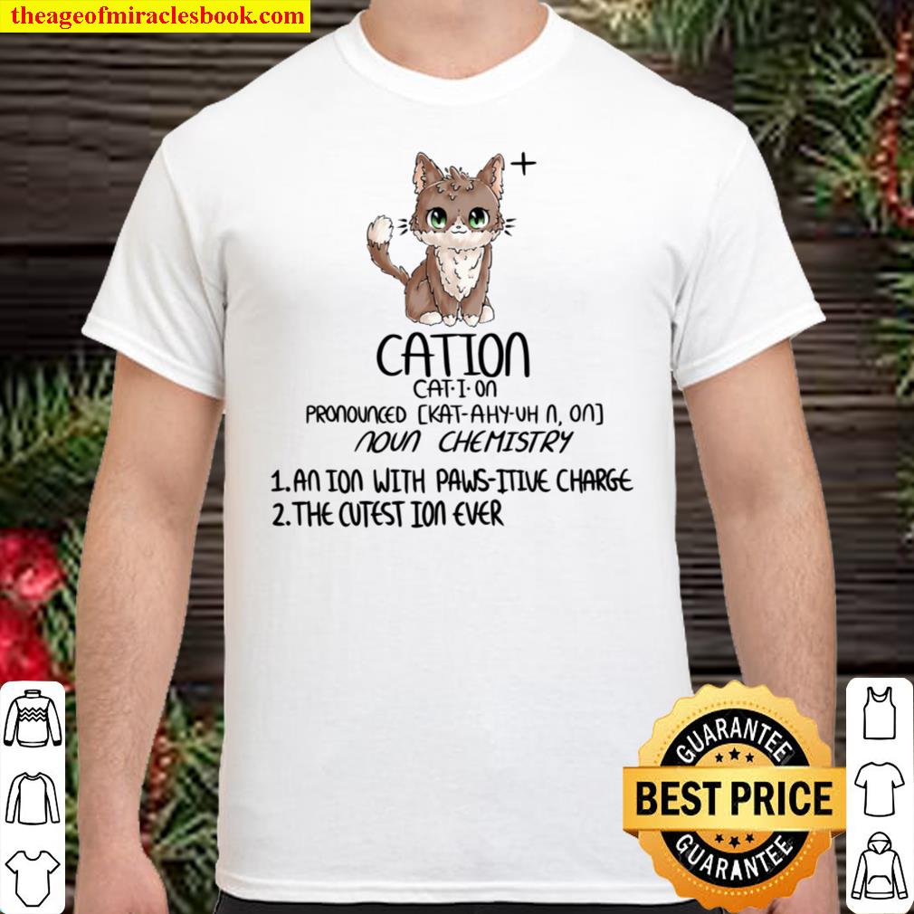 Cation An Ion With Paws Itive Charge The Cutest Ion Ever 2021 Shirt, Hoodie, Long Sleeved, SweatShirt