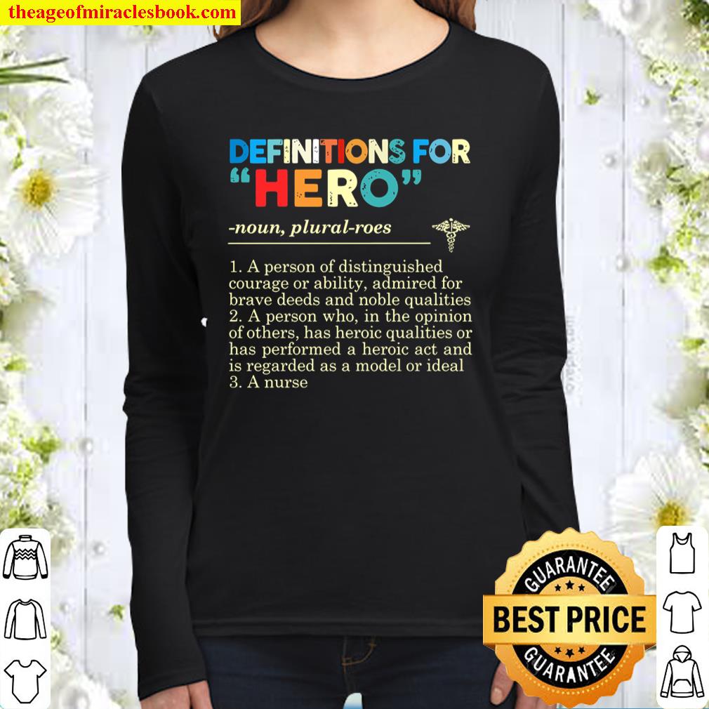 Definitions For Hero Noun Plural Roes Women Long Sleeved