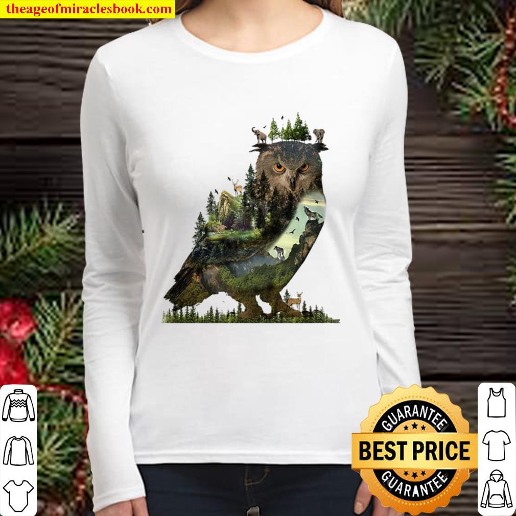 Forest Owl Women Long Sleeved