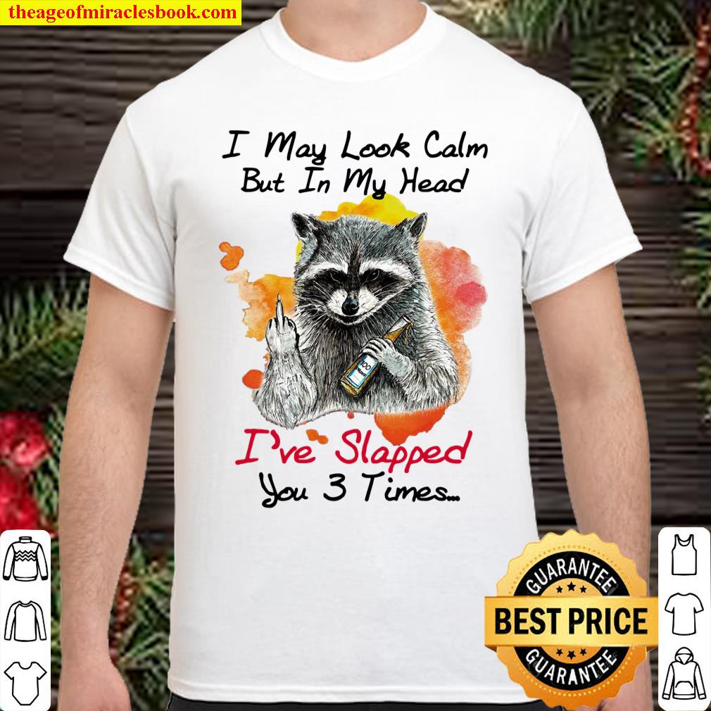 Funny Raccoon I May Look Calm But In My Head I’ve Slapped You 3 Times T-shirt Funny Raccoon I May Look Calm But In My Head I’ve Slapped You 3 Times T-shirt