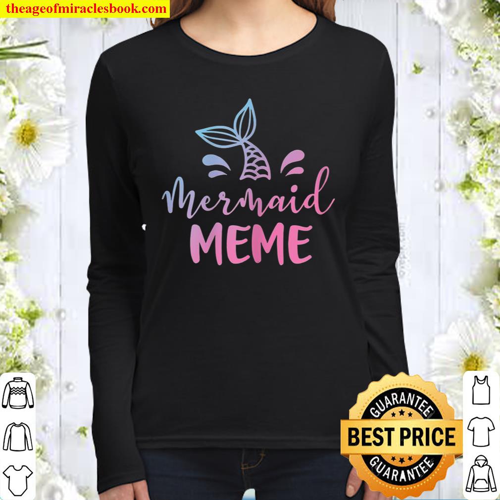 Mermaid Meme Meme Family Matching Mother’s Day Women Long Sleeved