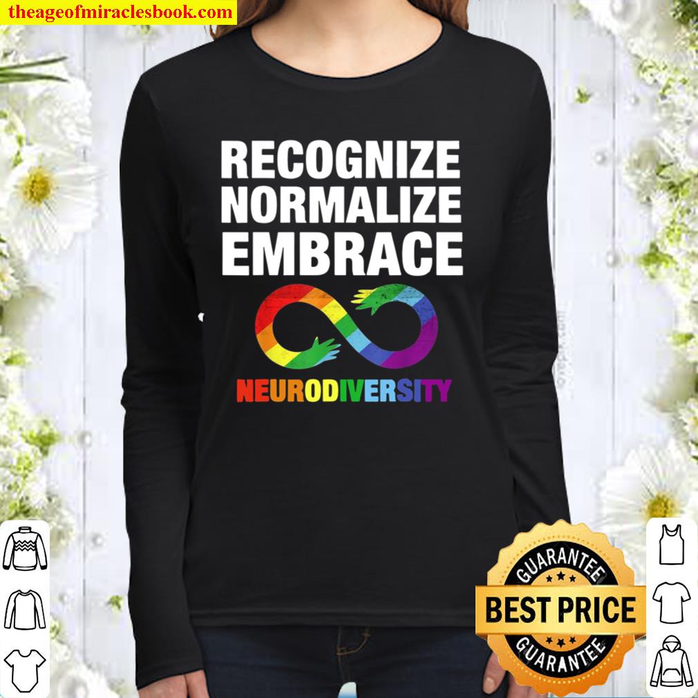 Neurodiversity Rainbow Infinity Vintage Distressed Women Long Sleeved