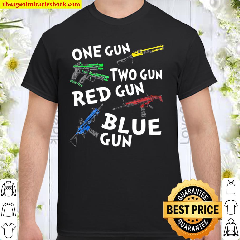 One Gun Two Gun Red Gun Blue Gun Shirt, hoodie, tank top, sweater