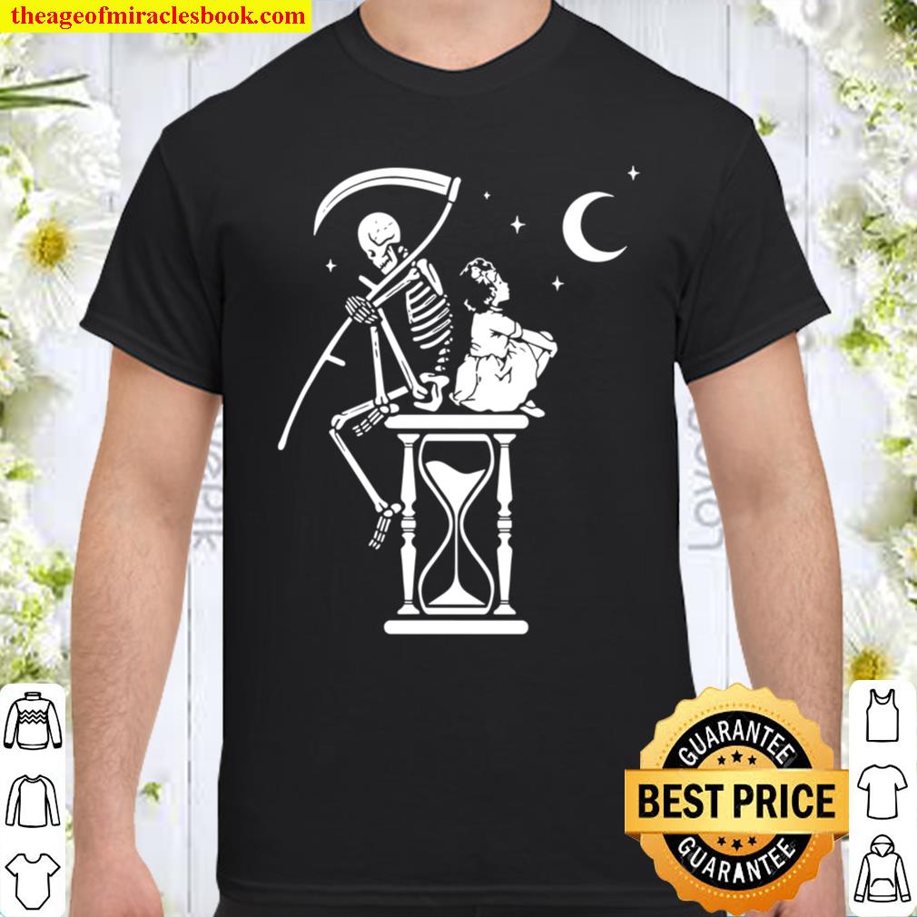 Reaper With Girl And Hourglass In Life & Death Memento Mori shirt, hoodie, tank top, sweater