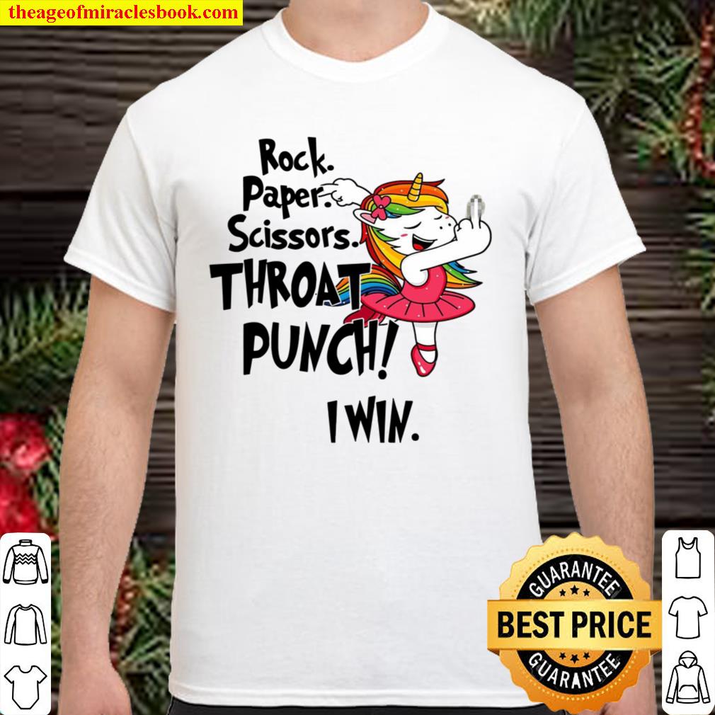 Rock Paper Scissors Throat Punch I Win new Shirt, Hoodie, Long Sleeved, SweatShirt