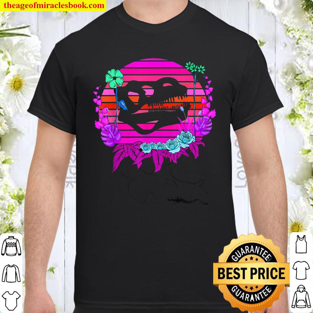 Tyrannosaurus Vaporwave Sunset Dinosaur Synthwave 2021 Shirt, Hoodie, Long Sleeved, SweatShirt