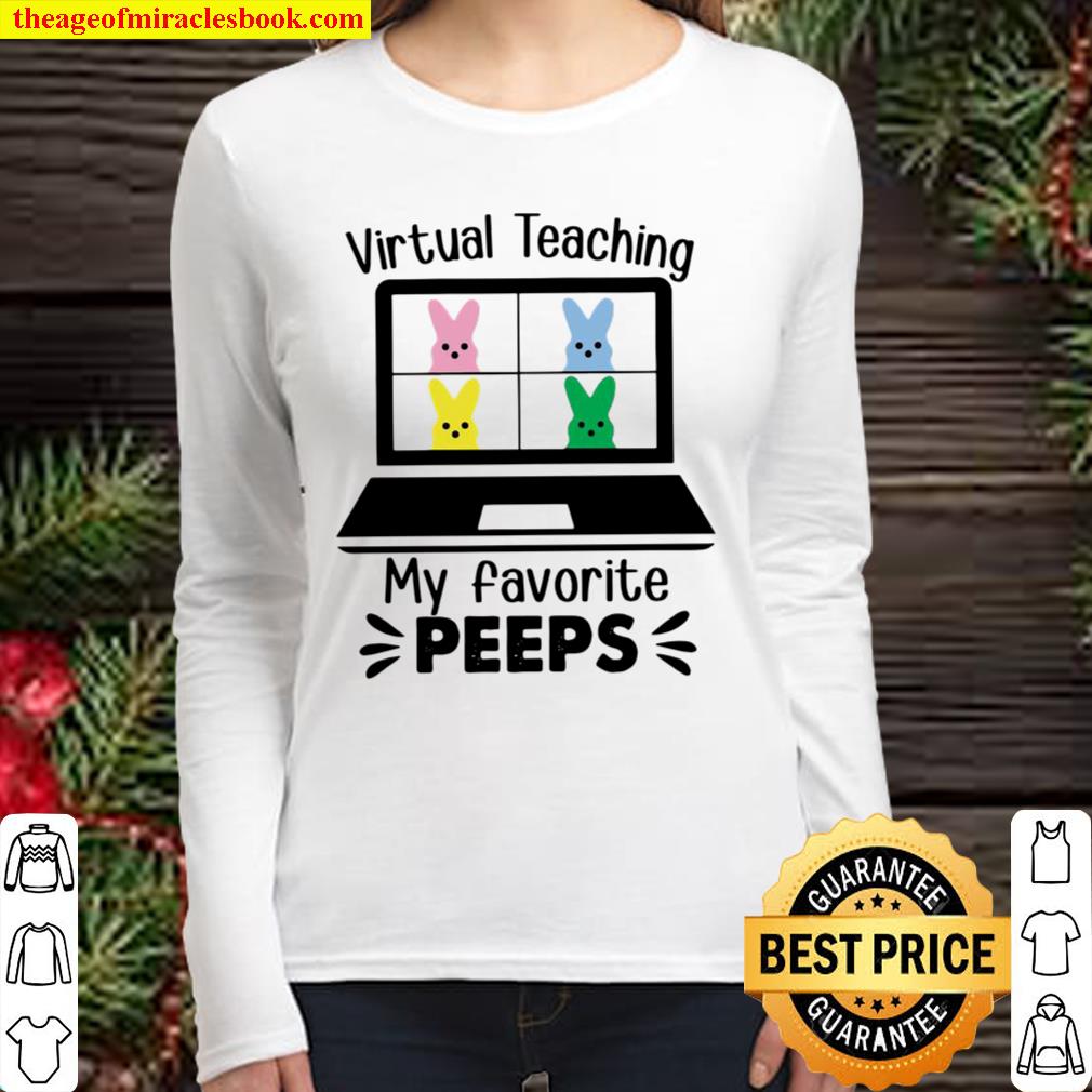 Virtual Teaching My Favorite Peeps Women Long Sleeved