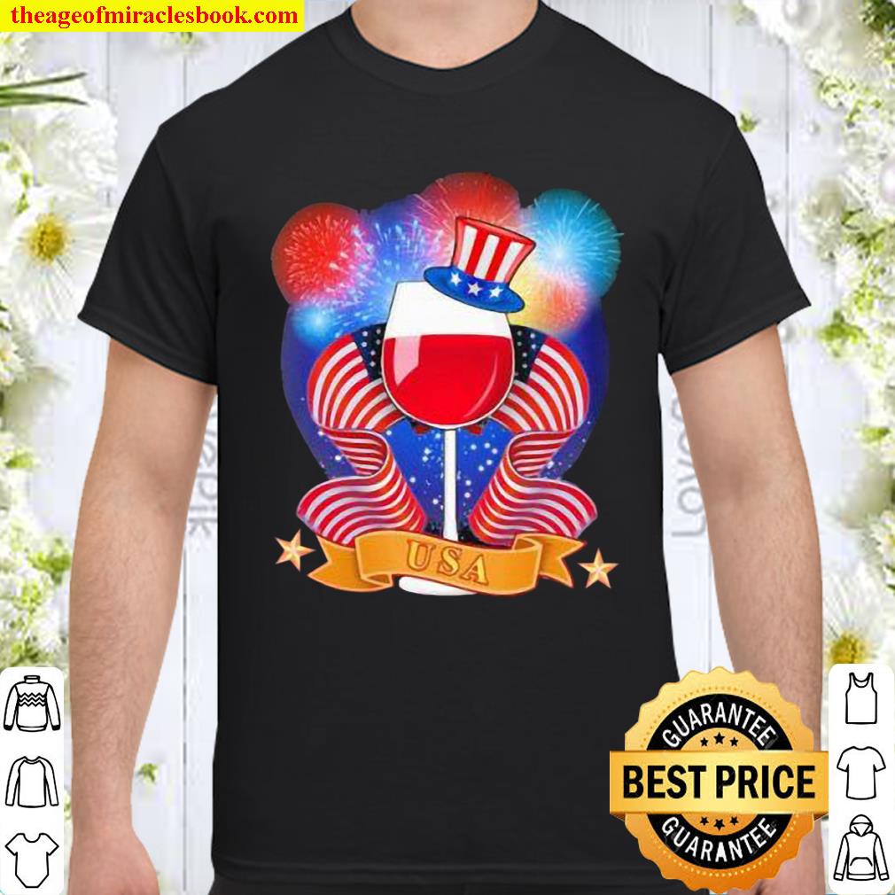 Wine American Flag Firework USA Fireworld shirt, hoodie, tank top, sweater
