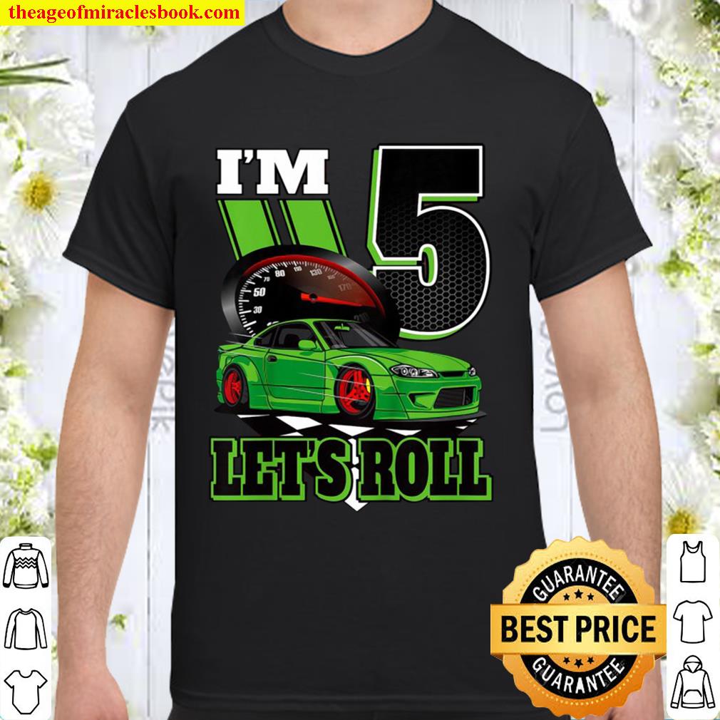 5 Years Old Race Car Birthday Shirt 5Th Birthday Racing Gift limited Shirt, Hoodie, Long Sleeved, SweatShirt