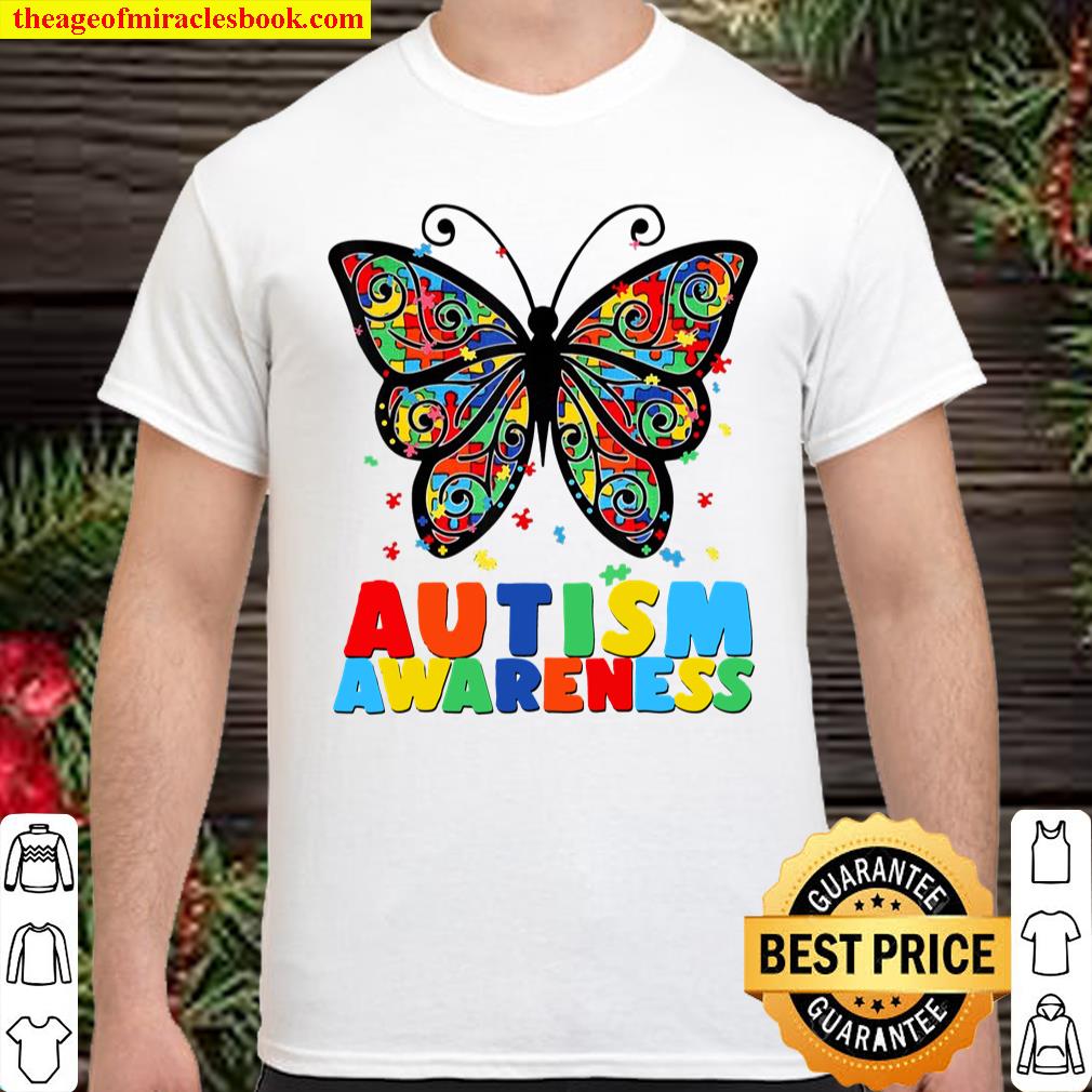 Autism Awareness Butterfly Accept _ Understand Puzzle Pieces shirt, hoodie, tank top, sweater