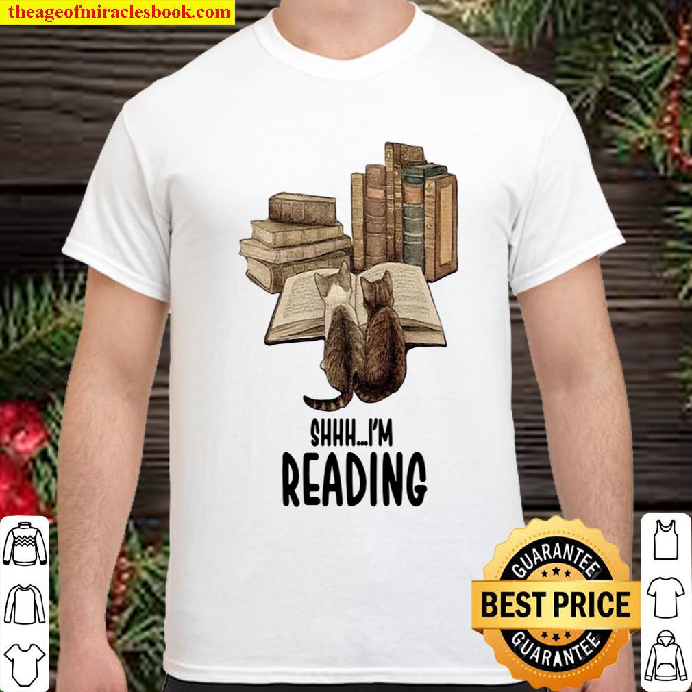 Cat shhh I’m reading book shirt, hoodie, tank top, sweater