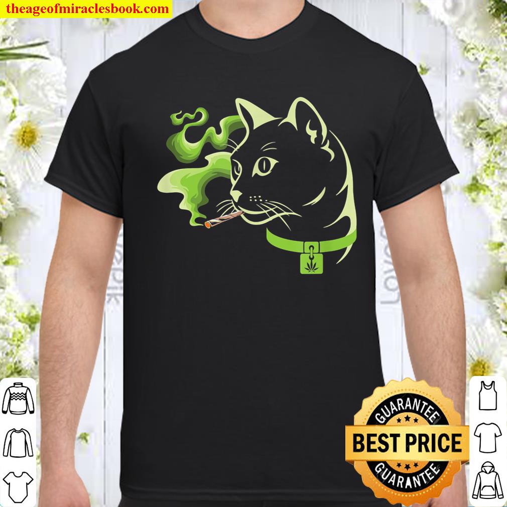 Cat smoking weed cannabis shirt, hoodie, tank top, sweater