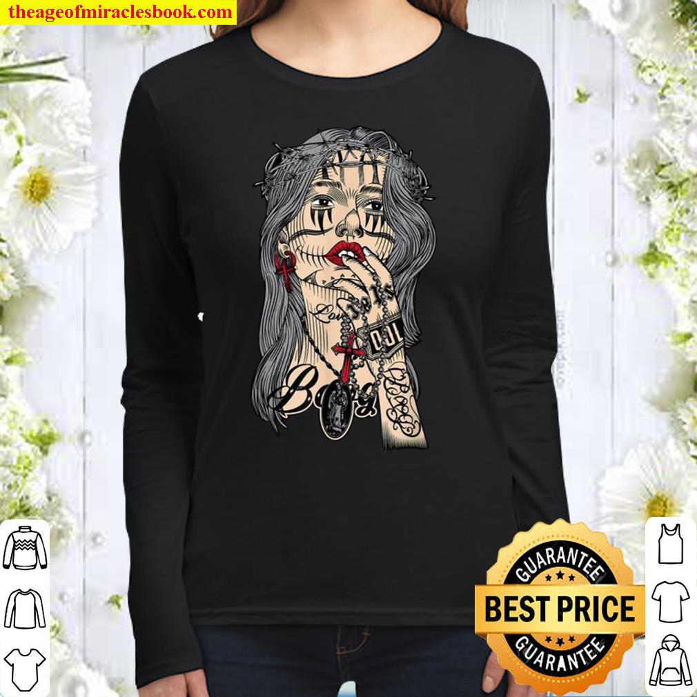 Chicano Muertos Girl Women Long Sleeved