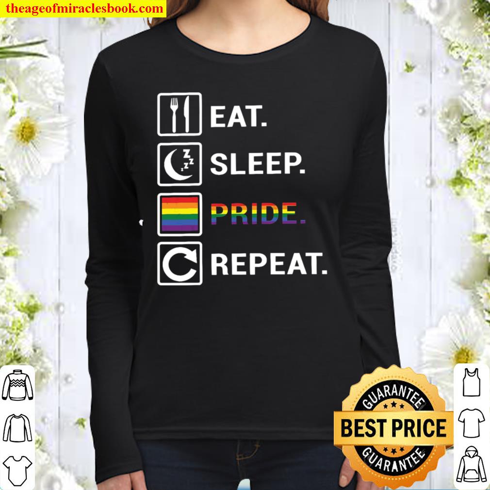Eat Sleep Pride Repeat Women Long Sleeved